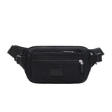 Women Nylon Chest Waist Pack Belly Solid Casual Waist Bag