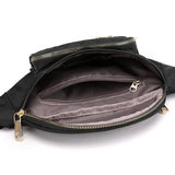 Women Nylon Sling Bag Zipper Pocket Waist Bag for Lady