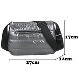 Nylon Cotton Shoulder Bag Crossbody Warm Handbags for Women