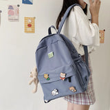 Kawaii Bear Nylon Backpack for College School Girls