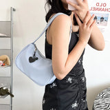 Nylon Shoulder Bag Handbag Soft Girl Hit Love Underarm Bag Shoulder Bag