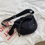 Nylon Drawstring Crossbody Bag Sport Shoulder Messenger Bags