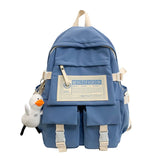 Women Nylon Laptop School Bag College Backpack