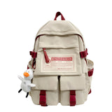 Nylon High Capacity Laptop School Bag Female College Backpack