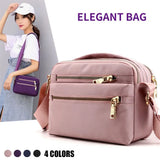 Women Nylon Shoulder Bag Waterproof Multi-pocket Handbag Crossbody
