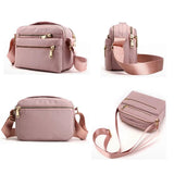 Women Nylon Shoulder Bag Waterproof Multi-pocket Handbag Crossbody