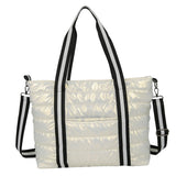 Women Nylon Padded Quilted Handbag Winter Warm Tote Bag Large Capacity Handbag