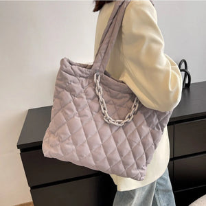 Women Nylon Shoulder Bag Winter Female Canvas Cloth Shoulder Bag