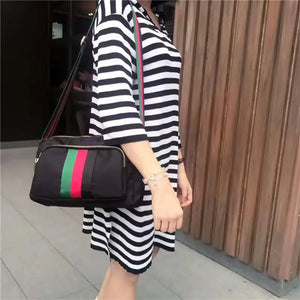 Colorblock Nylon Shoulder Bag for Women