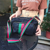 Colorblock Nylon Shoulder Bag for Women