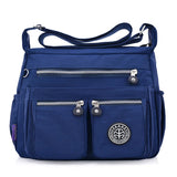 Women Nylon Shoulder Bags Female Solid Zipper Handbag Messenger Bags