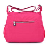 Women Nylon Shoulder Bags Female Solid Zipper Handbag Messenger Bags