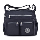 Women Nylon Shoulder Bags Female Solid Zipper Handbag Messenger Bags