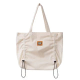 Women Nylon Tote Bag Solid Zipper Soft Casual Shoulder Handbag