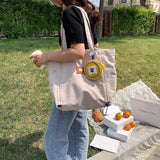 Women Nylon Tote Bag Solid Zipper Soft Casual Shoulder Handbag