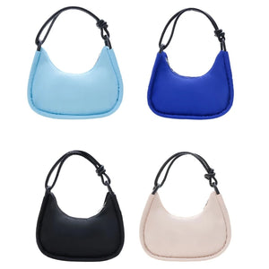 Solid Nylon Underarm Bag Lady Small Shoulder Bag Female Tote Purse
