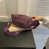 Nylon Waist Bags Pack Functional Fanny Belt Bag