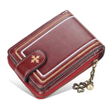 Women Oil Wax Vintage Wallet PU Leather Purse Clutch Cardholder