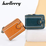 Women Oil Wax Vintage Wallet PU Leather Purse Clutch Cardholder
