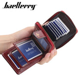 Women Oil Wax Vintage Wallet PU Leather Purse Clutch Cardholder