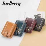 Women Oil Wax Vintage Wallet PU Leather Purse Clutch Cardholder