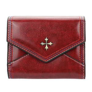 Women Oil Wax Vintage Wallet PU Leather Purse Clutch ID Cardholder