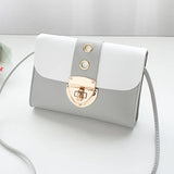Women One Shoulder Bag Lockbuckle Small Square Bag