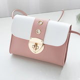 Women One Shoulder Bag Lockbuckle Small Square Bag