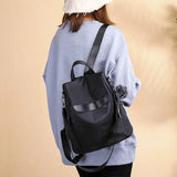 Women Oxford Backpack For Traveling Large Size Soft Leather Large Capacity