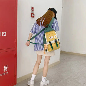 Women Oxford Backpack for Teenagers Girls High School Bag Casual Ladies Rucksack