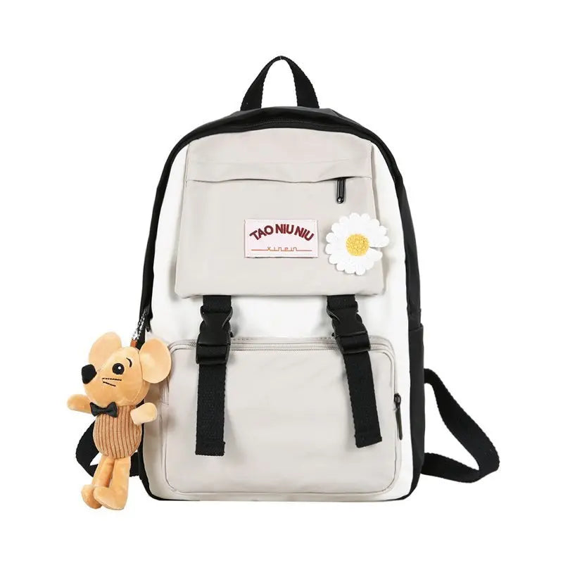 Women Oxford Backpack for Teenagers Girls High School Bag Casual Ladies Rucksack