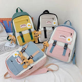 Women Oxford Backpack for Teenagers Girls High School Bag Casual Ladies Rucksack