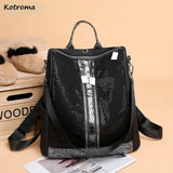 Water-proof Sequins Travel Backpack Anti-theft Rucksack