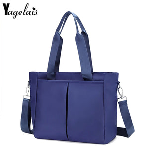 Women Oxford Handbag Nylon Large Capacity Ladies Commuter Canvas Bag