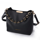 Women PU Tote Chain Crossbody Bag Ladies PU Leather Solid