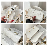 Embossed Silk Scarf Shoulder Bucket Bag Diagonal Bag