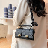Embossed Silk Scarf Shoulder Bucket Bag Diagonal Bag