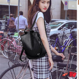 Women Anti Theft PU Leather Backpack Urban Softback Bag