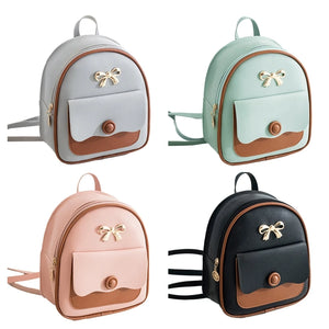 Women PU Leather Backpack for Teenager Girls Small Ladies School