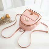 Small Women PU Leather Backpack Shoulders Daypack for Girls Kids