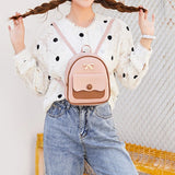 Women PU Leather Backpack for Teenager Girls Small Ladies School