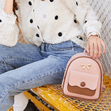 Women PU Leather Backpack for Teenager Girls Small Ladies School