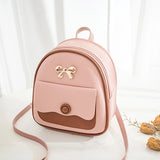 Small Women PU Leather Backpack Shoulders Daypack for Girls Kids