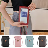 Women PU Leather Touch Screen Phone Purse Bag Crossbody Shoulder Bag