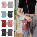 Women PU Leather Touch Screen Phone Purse Bag Crossbody Shoulder Bag