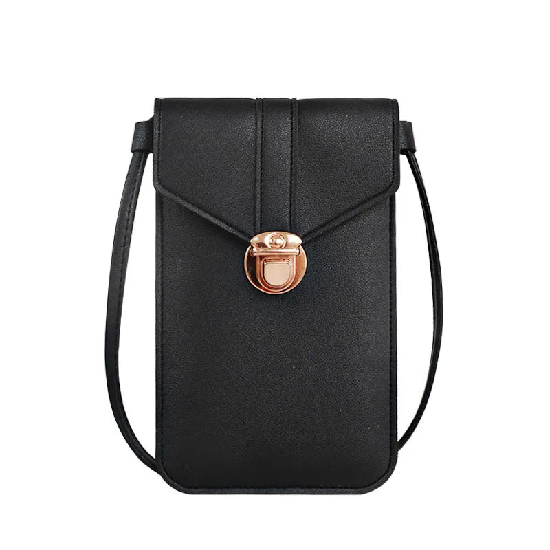 Women PU Leather Touch Screen Phone Purse Bag Crossbody Shoulder Bag