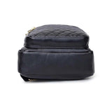 PU Leather Plaid Embroidered Backpack Crossbody Shoulder Bag for Women