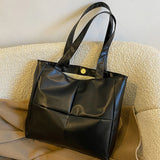 Women PU Leather Handbag Lady Lattice Top-handle Bag Large Capacity Clutch Bags