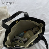 Women PU Leather Handbag Lattice Top-handle Totes Shoulder Purse