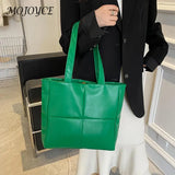Women PU Leather Handbag Lattice Top-handle Bag Totes Shoulder Bags